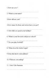 English Worksheet: test