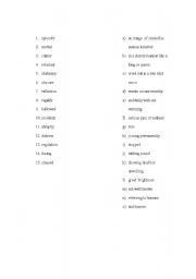 English Worksheet: vocabulary
