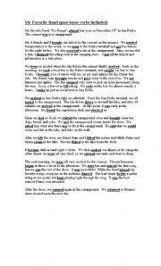 English Worksheet: My Favorite Band