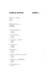 English worksheet: Adverbs or adjectives