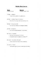 English worksheet: Modals