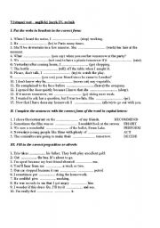 English Worksheet: Placement test