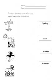 English worksheet: Seasons