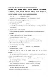 English Worksheet: Food idioms excercise