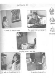 English Worksheet: actions