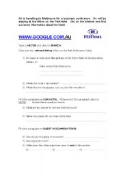 English Worksheet: Alis Melbourne Business Trip