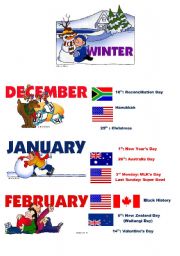 English Worksheet: SEASONS AND CELEBRATIONS 4/4