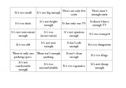 English Worksheet: Enough vs too