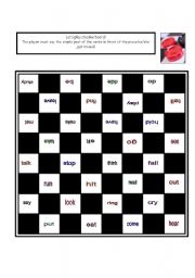 English Worksheet: Simple past checkerboard game