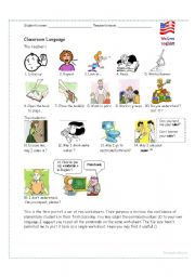 English Worksheet: Classroom Language