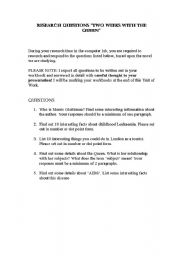 English worksheet: Research questions, 