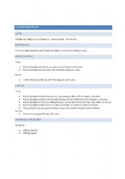 English Worksheet: Lesson Plan and Game - Classroom Rules 