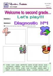 English Worksheet: diagnostic 1