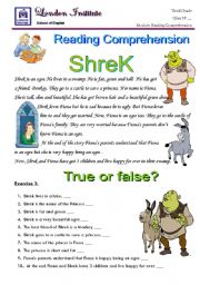 English Worksheet: shrek 1