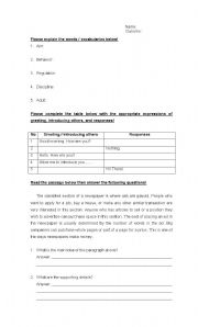 English worksheet: Good wS