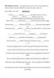 English worksheet: Skater boy learning lyrics to song