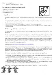 English Worksheet: Analysing Obamas speech 2 - with teachers notes