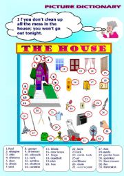 THE HOUSE, picture dictionary