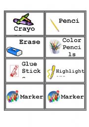 English Worksheet: Classroom Labels