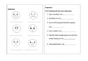 English worksheet: expressions