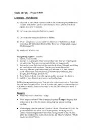 English Worksheet: A Poem 