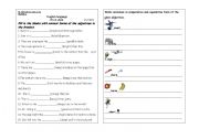 English Worksheet: Comp and superlative