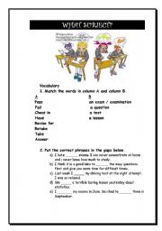 English worksheet: What Subject are you good at?