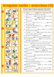 English Worksheet: IRREGULAR VERBS - EXERCISE 3