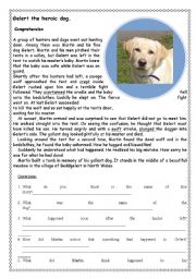 English Worksheet: Dog saves child