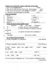 English Worksheet: grammar test 