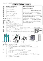 NEW HEADWAY ELEMENTARY, revision exercises