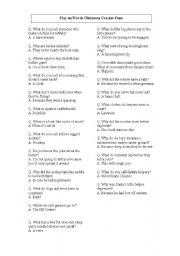 English Worksheet: Christmas puns