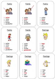 English Worksheet: Card game - quartet vocabulary. (2 pages) 1/2
