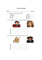 English Worksheet: Have and Has got