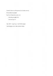 English Worksheet: present continuous tenses