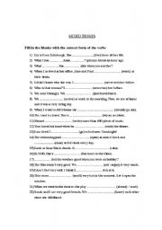 English worksheet: mixed tenses