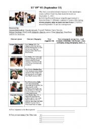 English Worksheet: Film Appreciation - 9/11 (September 11)