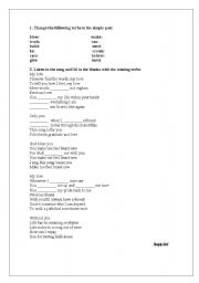 English worksheet: Simply Red - You make me feel brand new