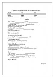 English Worksheet: Blink 182 - Miss you