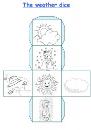 English Worksheet: The weather dice