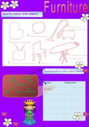 English Worksheet: Furniture