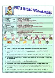 English Worksheet: Food and Drinks idioms