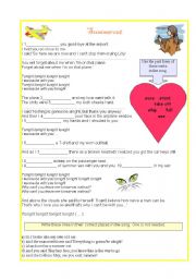 English Worksheet: Summercat ( song )