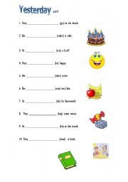 English worksheet: YESTERDAY