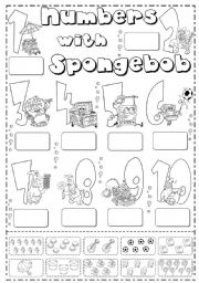 English Worksheet: numbers 1-10