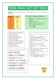 SUBJECT-OBJECT PRONOUNS