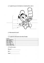 English Worksheet: animal body parts