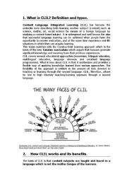 English Worksheet: What is CLIL?