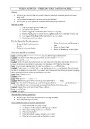 English Worksheet: FRIENDS - VIDEO ACTIVITY