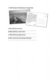 English Worksheet: Rio post card